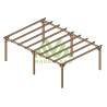 Pergola autoportante Cambados en bois massif traité autoclave de 25,2 m² - 6 x 4,2 m – Sans toiture