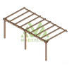 Pergola adossée LLoret en bois massif traité autoclave de 18 m² - 6 x 3 m – Sans toiture