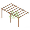 Pergola adossée Narbonne en bois massif traité autoclave de 15,3 m² - 5,1 x 3 m – Sans toiture