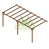 Pergola adossée Narbonne en bois massif traité autoclave de 18 m² - 6 x 3 m – Sans toiture