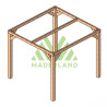 Pergola autoportée Tarragona en bois laminé-collé de 6,25 m² - 2,55 x 2,55 m – Sans toiture