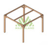 Pergola autoportée Tarragona en bois lamellé-collé traité de 9 m² - 3 x 3 m – Sans toiture