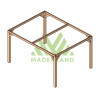Pergola autoportée Tarragona en bois laminé-collé traité de 12 m² - 4 x 3 m – Sans toiture