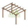Pergola autoportée Linares en bois laminé-collé de 12 m² - 4 x 3 m – Sans toiture