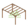 Pergola autoportée Fuengirola en bois laminé collé de 12 m² - 4 x 3 m – Sans toiture
