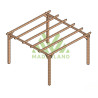 Pergola autoportée Sitges en bois laminé collé de 16 m² - 4 x 4 m – Sans toiture