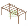 Pergola autoportée Sitges en bois laminé collé de 18 m² - 6 x 3 m – Sans toiture