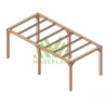 Pergola autoportée Santander en bois laminé collé de 18 m² - 6 x 3 m – Sans toiture