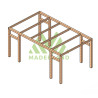 Pergola autoportée Grenada en bois laminé collé de 15 m² - 5 x 3 m – Sans toiture