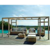 Pergola autoportée Grenada en bois laminé collé de 15 m² - 5 x 3 m – Sans toiture