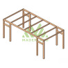 Pergola autoportée Grenada en bois laminé collé de 18 m² - 6 x 3 m – Sans toiture