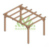 Pergola autoportée Valencia en bois laminé collé de 12 m² - 4 x 3 m – Sans toiture