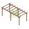 Pergola autoportée Valencia en bois laminé collé de 18 m² - 6 x 3 m – Sans toiture