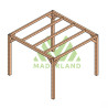 Pergola autoportée Alicante en bois laminé collé de 9 m² - 3 x 3 m – Sans toiture