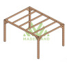 Pergola autoportée Alicante en bois laminé collé de 12 m² - 4 x 3 m – Sans toiture