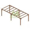 Pergola autoportée Alicante en bois laminé collé de 21 m² - 7 x 3 m – Sans toiture