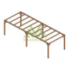 Pergola autoportée Alicante en bois laminé collé de 24 m² - 8 x 3 m – Sans toiture