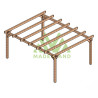 Pergola autoportée Marsella en bois laminé collé de 20 m² - 5 x 4 m – Sans toiture