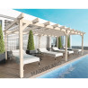 Pergola autoportée Marsella en bois laminé collé de 50 m² - 10 x 5 m – Sans toiture