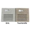 Socle carré en ciment avec fentes pour le drainage - 40 x 40 x 4 cm - Tourterelle