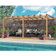 Pergola adossée Palma en bois laminé collé de 16 m² - 4 x 4 m – Sans toiture