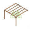 Pergola adossée Burgos en bois laminé collé de 16 m² - 4 x 4 m – Sans toiture