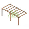 Pergola adossée Burgos en bois laminé collé de 18 m² - 6 x 3 m – Sans toiture