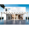 Pergola adossée Sevilla en bois laminé collé de 12 m² - 4 x 4 m – Sans toiture