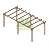 Abri de voiture Rio en bois massif traité autoclave de 18 m² - 6 x 3 m – Sans toiture
