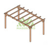 Abri de voiture Badajoz en bois laminé collé de 15 m² - 5 x 3 m – Sans toiture