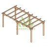 Abri de voiture Badajoz en bois laminé collé de 18 m² - 6 x 3 m – Sans toiture