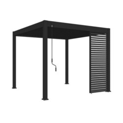 Panneau brise-vue à lames horizontales pergola bioclimatique Ombréa – 1m - Anthracite