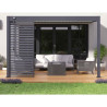 Panneau brise-vue à lames horizontales pergola bioclimatique Ombréa – 1m - Anthracite