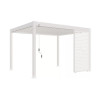 Panneau brise-vue à lames horizontales pergola bioclimatique Ombréa – 1m - Blanc