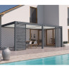 Panneau brise-vue à lames horizontales pergola bioclimatique Ombréa – 1,3m - Anthracite