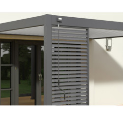 Panneau brise-vue à lames horizontales pergola bioclimatique Ombréa – 1,3m - Anthracite