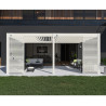 Panneau brise-vue à lames horizontales pergola bioclimatique Ombréa – 1,3m - Blanc