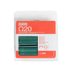 Blister de 200 agrafes pour fixations brise-vue – Ω20 – Vert Foncé