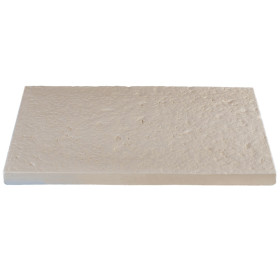 Dalle de terrasse en pierre reconstituée 60 x 40 x 4 cm Blanc