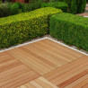 Dalle de terrasse en bois exotique Cumaru 50 x 50 x 3,8 cm