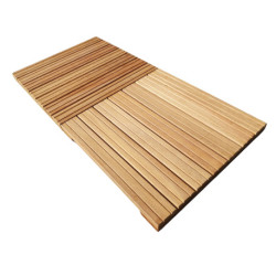 Dalle de terrasse en bois exotique Cumaru 50 x 50 x 3,8 cm