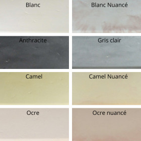 Dalle de terrasse en pierre reconstituée lisse patinée 50 x 50 x 2,3 cm anthracite