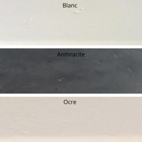 Dalle de terrasse en pierre reconstituée aspect ardoisé 45.5 x 45.5 x 3 cm anthracite