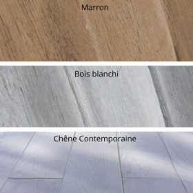 Lame de Terrasse en Pierre Reconstituée Planche 100 x 20 x 3 cm Bois Blanchi