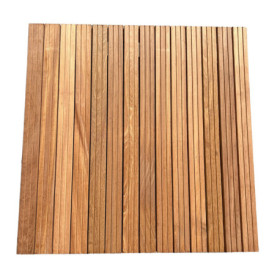 Dalle de terrasse en bois exotique Bangkirai 100 x 100 x 3,8 cm