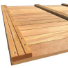 Dalle de terrasse en bois exotique Bangkirai 100 x 100 x 3,8 cm