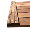 Dalle de terrasse en bois exotique Cumaru 50 x 50 x 3,8 cm