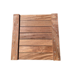Dalle de terrasse en bois exotique Bangkiraï – 50 x 50 x 3,8 cm