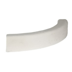 Bordure de jardin courbe en pierre reconstituée Adoucie BLANC 48 x 7,5 x 10 cm