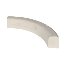 Bordure de jardin courbe en pierre reconstituée Adoucie BLANC 48 x 7,5 x 10 cm